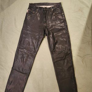 Skott's Wash 2 Wear Machine Washable Black Leather Pants